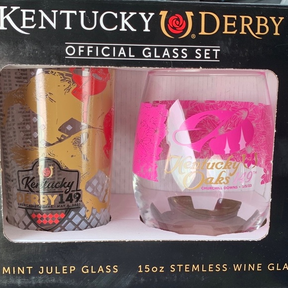 Kentucky Derby Dining 223 Kentucky Derby Mint Julep And Oaks Wine Glass Official Collectors